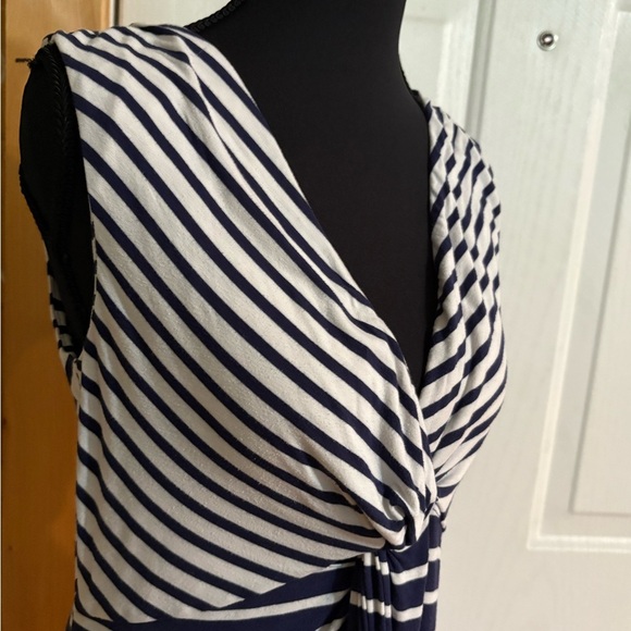 Soma Navy and White Striped Dress - Picture 2 of 6